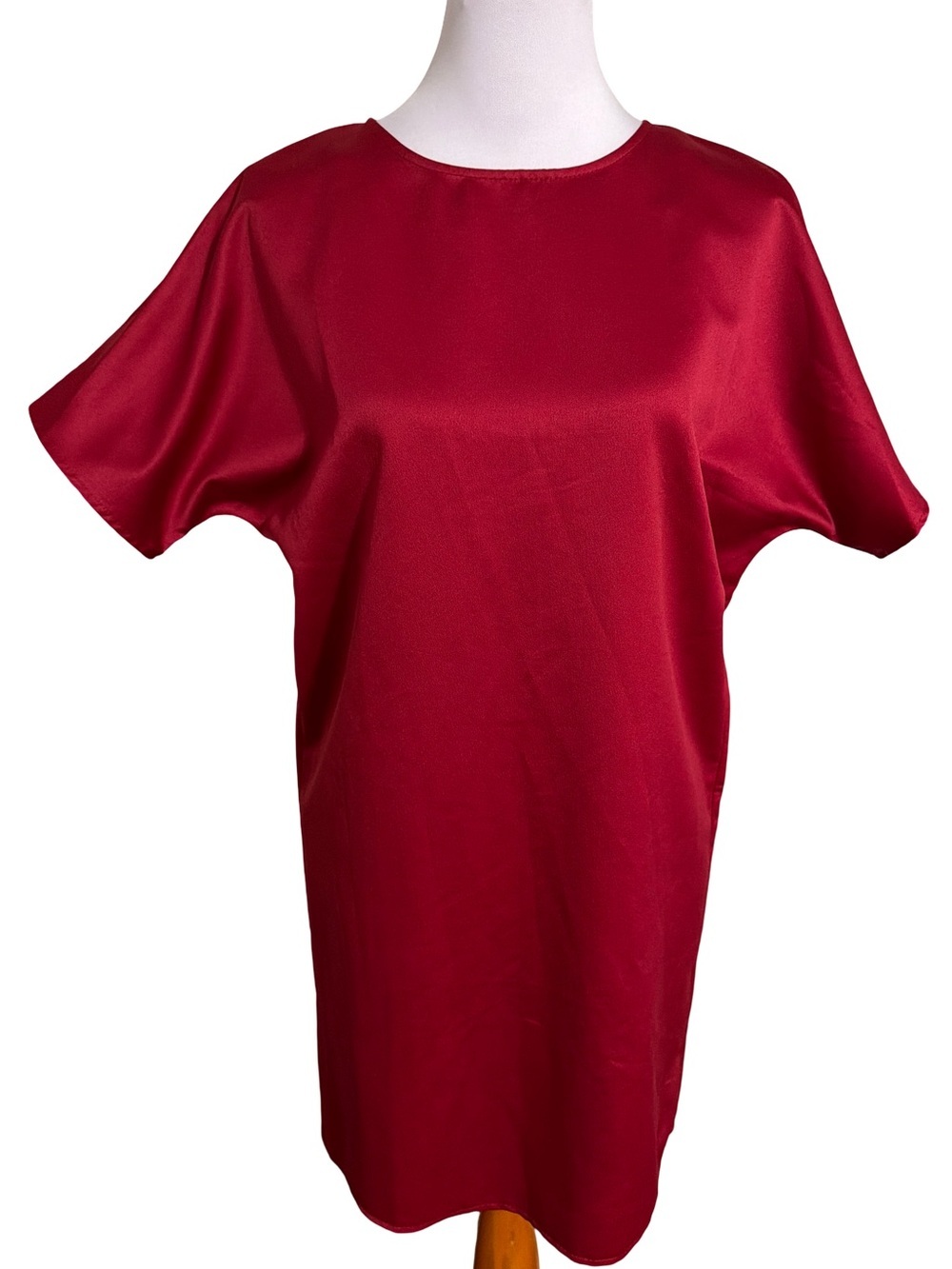 Missguided Maroon Satin Midi Dress Size 2